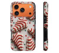 heindiy Compatible with iPhone 17 Pro Case,Wireless Charging Compatible,Patented 2-in-1 Dual-Layer Protection, Hot Transfer Print Hard Shell Cover - Christmas Dim Sum Biscuits