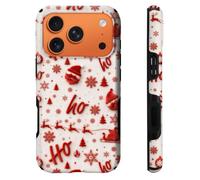 heindiy Compatible with iPhone 17 Pro Case,Wireless Charging Compatible,Patented 2-in-1 Dual-Layer Protection, Hot Transfer Print Hard Shell Cover - Santa Clause Sleigh