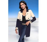Heine Colourblock Edge to Edge Jacket Navy Print