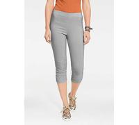 Heine High Waist Slim Fit Capri Trousers Grey