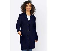 Heine Longline Button Cardigan Navy