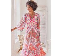 Heine Patterned Maxi Dress Ecru/rose Quartz/print