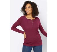 Heine Ribbed Long Sleeve Top Bordeaux