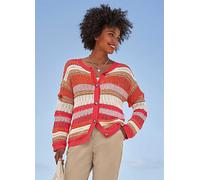 Heine Striped Cardigan Orange Stripe