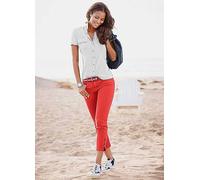 Heine Tummy Trimming Cropped Trousers Red