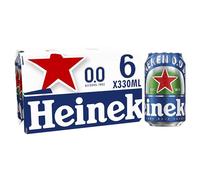 Heineken 0.0 Alcohol Free Beer Cans, 6x330 ml