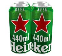 Heineken Premium Lager Can, 4 x 440 ml