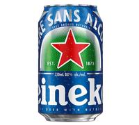 HEINEKEN ZERO ALCOHOL PALE LAGER 24 X 330ML NATURAL UNIQUE BLENDED CANS LAGER