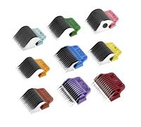 Heiniger Set Of 10 Metal Attachment Combs for Wide Blades - Professional Comb Guide Attachments for Dog Clippers - Assorted Sizes - Stainless Steel - Fits Most Clippers