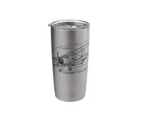 Heinkel He 50 WW2 German Dive Bomber Flying Clouds Stainless Steel Insulated Tumbler