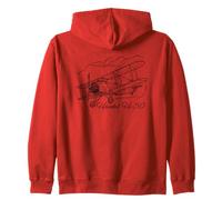 Heinkel He 50 WW2 German Dive Bomber Flying Clouds Zip Hoodie