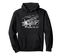 Heinkel He 50 WW2 German Plane Flying Clouds Pullover Hoodie