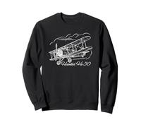 Heinkel He 50 WW2 German Plane Flying Clouds Sweatshirt