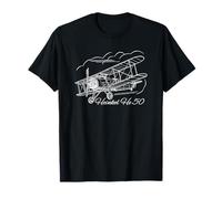 Heinkel He 50 WW2 German Plane Flying Clouds T-Shirt