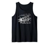 Heinkel He 50 WW2 German Plane Flying Clouds Tank Top