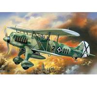 Heinkel He 51B-1, Spanish Air Force Biplane Fighter 1:72 Plastic Model Kit ICM