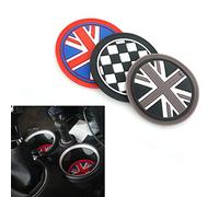 Heinmo Car Anti-Slip Silicone Front Cup Coaster Mats Holder Pad for Cooper F/R Series Clubman Countryman R55 R56 R57 R60 R61 F54 F55 F56 F60 Union Jack (Grey,7.7cm)