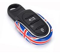 Heinmo for Cooper S Countryman F54 F55 F56 F57 F60 Key Shell Fob Key Cover Chain Rope Keychain Alloy Cooper Accessories (RED JACK U TYPE COVER)