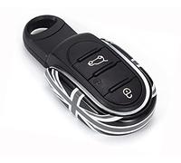 Heinmo For Cooper S Countryman F54 F55 F56 F57 F60 Key Shell Key Cover Chain Rope Key Ring Alloy Accessories (A Grey Jack U Style)