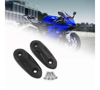 HEINMO Mirror Block Off Plates Mirror Hole Cover Cap For 2019 2020 2021 2022 2023 Yama' YZF R25 R3 Aluminum (Black)