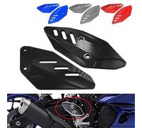 HEINMO Motorcycle Aluminum Foot Peg Footrest Foot Pedal Rests Heel Guard Cover Protector For Yama' YZF R3 MT03 MT-03 2015-2021 2022 2023 (Black)