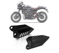Heinmo Motorcycle CNC Footpegs Foot Pegs Footrest Heel Plates Guard Protector For Kawa' Z900RS 2017-2021 2022 2023 (without LOGO) (Black)