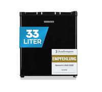 Heinrich's Mini Freezer 33 Litres Small Compact Quiet 40 dB Freezer Interchangeable Door Hinge Mini Freezer up to -18°C Freezer Perfect for Office, Camping, Garden, Outdoor (Black)
