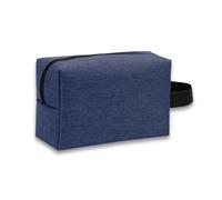 HEINSTON Portable Makeup Bag Travel Organizer Pouch with Handle Easy to Carry Waterproof Oxford Cloth Men Women Toiletry Bag Cosmetic Bag Black, Dark Blue, One Size