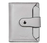 HEINSTON Women Leather Wallet RFID Blocking Small Bifold Zipper Pocket Wallet Card Case Purse with ID Window Red, 2-grey, One Size