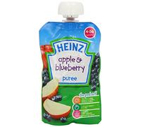 Heinz Apple and Blueberry Fruit Pouch 4-36 Months 100 g (Pack of 6)