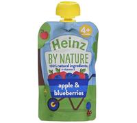 Heinz Apple and Blueberry Fruit Puree Pouch, 100 g (Pack of 6)