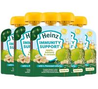 Heinz Baby Food Apple, Banana & Cereals Immunity Support Fruit Pouch 6 x 85g