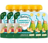 Heinz Baby Food Peach, Apple and Yoghurt Immunity Support Fruit Pouch 6x85g