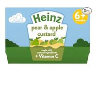 Heinz Baby Food Pear and Apple Custard Dessert Pots 12x100g