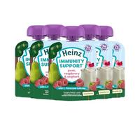 Heinz Baby Food Pear, Raspberry & Yoghurt Immunity Support Pouch 6x85g