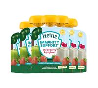 Heinz Baby Food Strawberry & Yoghurt Immunity Support Fruit Pouch 6x85g