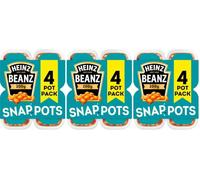 Heinz Baked Beans Snap Pots 4 x 200g (Pack of 3)