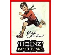 Heinz Beans - Retro Vintage Metal Sign, Plaque, Decorative Wall Art, 2 Sizes (A5, 15 x 20cm)