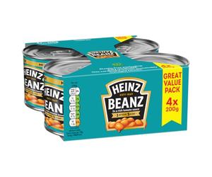 HEINZ Beanz in a Rich Tomato Sauce Great Value Pack 4 x 200g