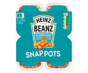 Heinz Beanz No Sugar Snap Pots 4 x 200g