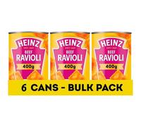 HEINZ Beef Ravioli Pasta, 400g (Pack of 6) - Freshly Made Pasta Ravioli in a Juicy Tomato Sauce