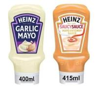 Heinz Garlic Mayo and Saucy Sauce Combo, 400ml and 415ml