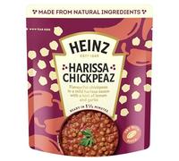 HEINZ Harissa Chickpeas with Peppers and Garlic - Meal for One, Made From Natural Ingredients, Source of Protein, 250gr (Pack of 6)