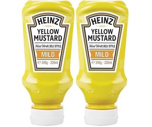 Heinz Mild Yellow Mustard, 240g (Pack of 2)
