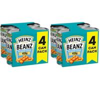 Heinz No Added Sugar Baked Beans in a Rich Tomato Sauce 4 x 415g (Pack of 2)