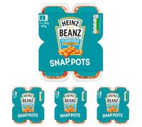 Heinz No Added Sugar Baked Beans Snap Pots 4 x 200g (Pack of 4)