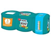 Heinz No Added Sugar Tinned Baked Beans in Tomato Sauce 3 x 200g