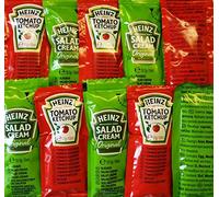Heinz Selection ~ 12 x 11g Ketchup & 12 x 10.5g Salad Cream (24 sachets)