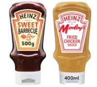 Heinz Sweet Barbecue Sauce 500g and Morley's Fried Chicken Sauce 400ml - (2 Pack)