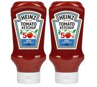 Heinz Tomato Ketchup 50% less sugar and salt, 400ml (Pack of 2)